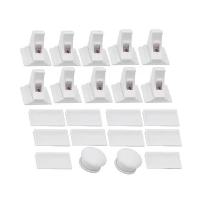 10Pcs Child Safety Magnetic Cabinet Locks No Drill Hidden Baby Proofing Drawer Locks with 2 Round Keys