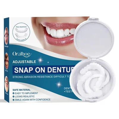 ORALHOE OR-A04-0391-01 Verstelbare Snap-on Tandprotheses Kunststof Tandvervanging Lachverbeteraar