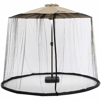 300 x 230cm Mosquito Netting Canopy Anti Insect Umbrella Mesh Cover for Outdoor Patio - Black