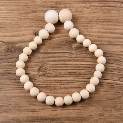Magnetic Curtain Tiebacks No Drill Decorative Wood Holdbacks Window Treatment Accessories - Wood Color