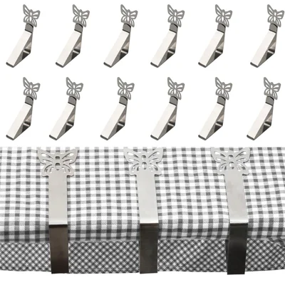 12Pcs Butterfly Tablecloth Clips Picnic Table Clamps for Party / Wedding / Home / Restaurant / Camping Accessories