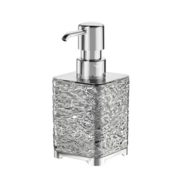 300ml Square Shape Refillable Liquid Soap Foaming Bottle Hand Wash Dispenser Pump Bottle - Transparent Grey