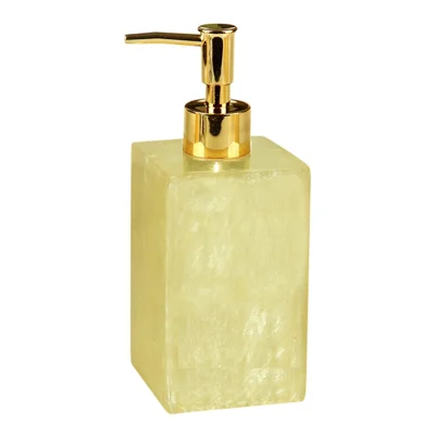 500ml Reusable Dispenser Bottle Hand Soap Shampoo Body Wash Lotion Detergent Refillable Resin Pump Container - Pearl Yellow