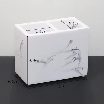 Nordic Style Toothbrush Holder Electric Toothbrush Stand Multifunctional Resin Comb Storage Rack - White Imitation