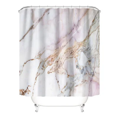 180 x 180cm Marble Pattern Digital Printed Waterproof Shower Curtain Quick Dry Bath Divider - YTJ-09