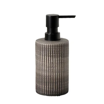 Butelka dozownika z nadrukiem vintage 350 ml, ponownie napełnialna butelka ceramiczna na mydło cieczowe lub szampon do łazienki - ciemny kolor