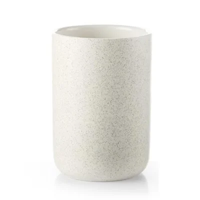 Ceramic Toothbrush Cup 300ML Large Capacity Mouthwash Cup for Home Hotel Bathroom - Beige