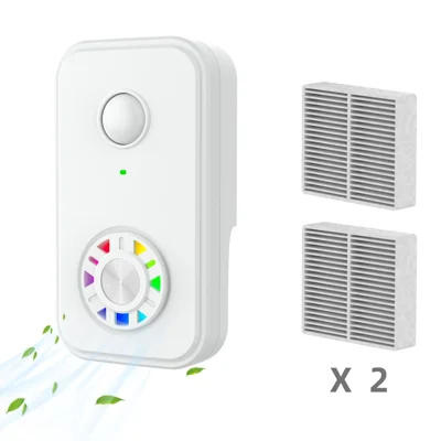 Air Purifier with 2 HEPA Filter Quiet Operation Negative Ion Generator for Odor Smoke Removal - White / EU Plug