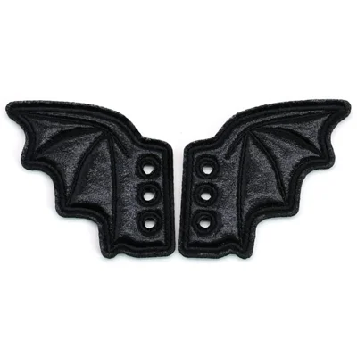 Halloween Black Bat Wing Shoe Clips Boot Lace Decorations DIY Accessories Gift For Footwear 10.5 x 10cm - Style 01