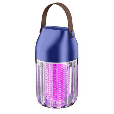 WD-01 Mini Mosquito Killer Lamp with Night Light USB Rechargeable Electric Insect Zapper for Indoor Outdoor - Dark Blue