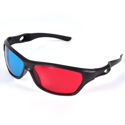 Occhiali 3D Universali Sportivi in Plastica per Uomo e Donna Rosso+Blu Occhiali 3D per Cinema 3D / Giochi
