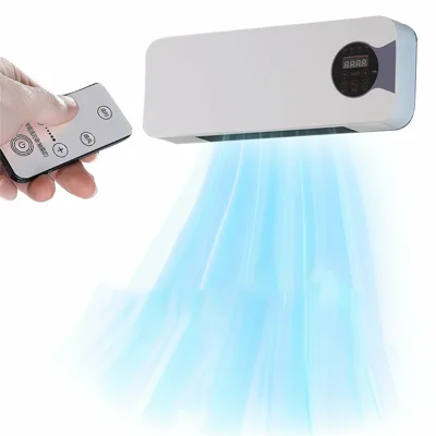 220V Wall Mounted Electric Heater with Remote Heating / Cooling Dual Use Mini Air Conditioner, EU Plug
