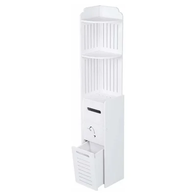 ZW0063-CT Bathroom Corner Storage Cabinet Multi-Layer Toilet Toiletries Floor Standing Shelf