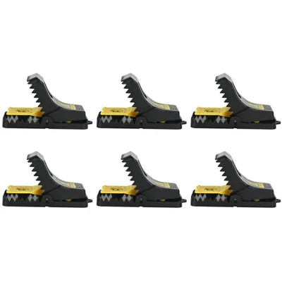 6Pcs / Set Snap Trap Mouse Catcher Plastic + Alloy Household Rodent Control Device