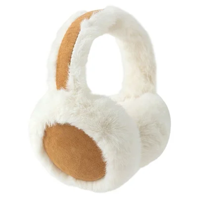Foldable Earmuffs Portable Furry Ear Warmers Winter Ear Protection Warm Earflap Outdoor Ear Cover - Earth Yellow