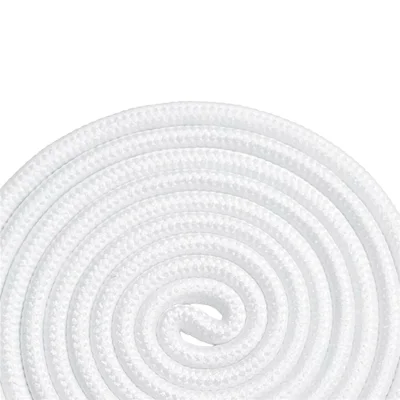 1 Pair 100cm Round Shoelaces Solid Color Polyester Laces for Sports Shoes Sneakers - Bleach White