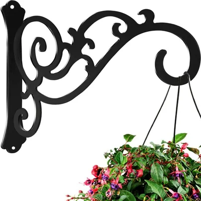 Estante de Hierro para Macetas Colgante Minimalista Retro, Soporte de Pared Resistente para Macetas, Colgadores para Balcón, Decoraciones, Carillones de Viento