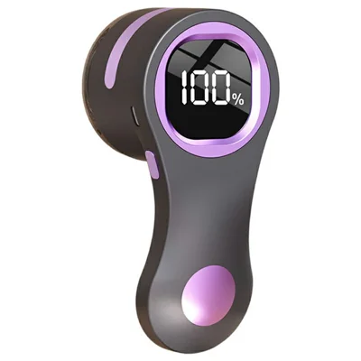 MQ-01 Portable Electric Lint Remover USB Charging LED Display Clothes Lint Hair Ball Trimmer - Grey