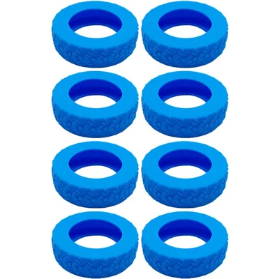 8Pcs Wheel Protector for 20-30 Inch Luggage Suitcase Silicone Wheel Covers Anti Slip Noise Reduction Wear Resistant - Blue