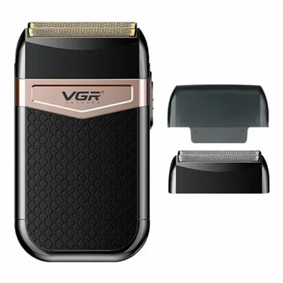 Rasoir électrique portable VGR V-331, tête flottante, rechargeable USB, rasoir de poche pour hommes