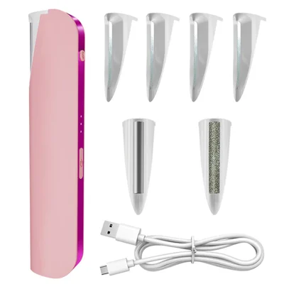 HX-105 Depilador Multifuncional para Mulheres, Epilador Elétrico 2 em 1, Lâmina de Barbear com Esfoliação da Pele - Rosa