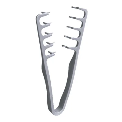High Elastic ABS Texture Styling Comb Fluffy Hair Root Volume Bangs Coverage Hair Styling Comb for Men Women - Grey