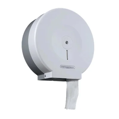 INTERHASA! E51018 Distributore Carta Igienica Impermeabile da Parete, Portarotolo Grande - Bianco