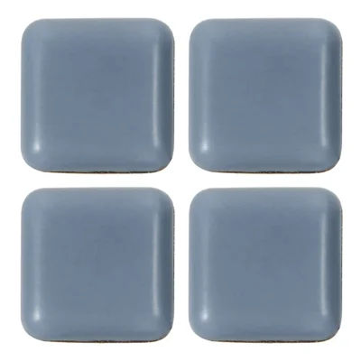 4Pcs / Set 2.5x2.5cm Square Shape Furniture Glides Sliders Self-Adhesive Sofa Feet Pads Home Floor Protectors Chair Table Legs Bottom Mats