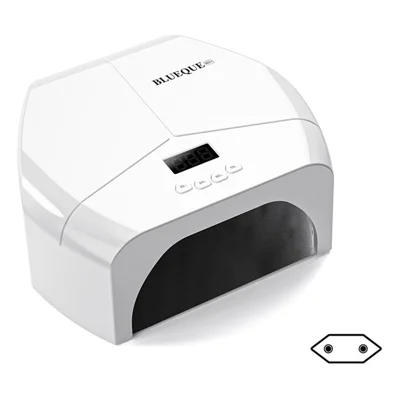 BLUEQUE L8 72 LEDs UV-LED-Nagellampe 298 W, Infrarot-Sensor Nageltrockner mit Timer, Stil B / EU-Stecker – Weiß