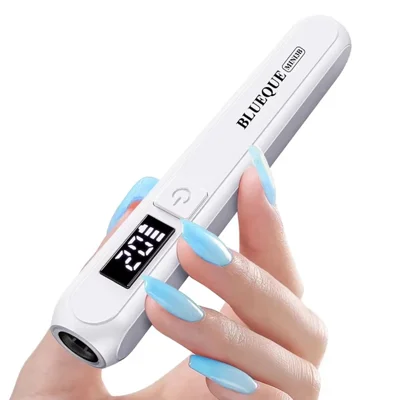 BLUEQUE MINI-4B Lampada per Unghie Portatile Ricaricabile 3W LED UV con Timer - Bianco