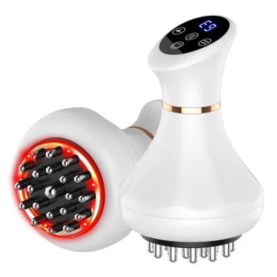 Massajador Elétrico Sem Fios Bioimpulso Terapia com Calor e Luz para Modelagem Corporal e Alívio da Dor - Branco