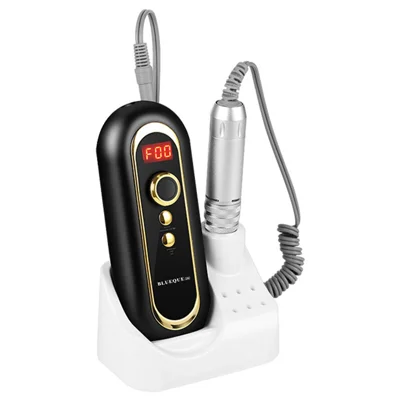 BLUEQUE 504 Mini elektrische Nagelfräse 30000U/min, wiederaufladbare Nagelfräse, EU-Stecker - Schwarz