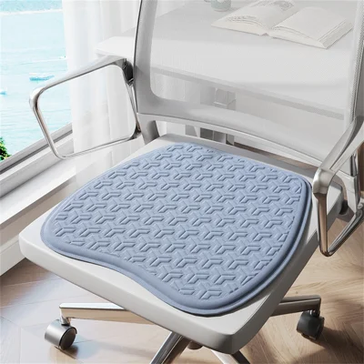 40 x 40 cm Sommer-Sitzkissen TPE-Gel-Kühlmatte atmungsaktive Sitzauflage für Büro und Zuhause - Blau