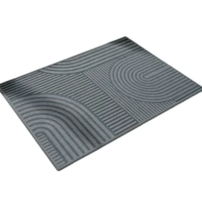 60x90 cm Trasmatta för inre ingång, skrynklig gummiunderlag, dammfångande, absorberande, för hemmet - Grå