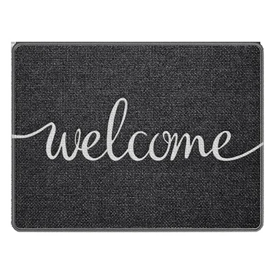 50x80 cm Dörrmatta med Gummibotten Välkomsttröskelmatta Absorberande Anti-Slip för Hjemmet Välkomna