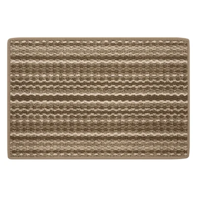 40x60cm Schnelltrocknender Saugfähiger Badematte Rutschfeste Gummibasis Türmatte für Badezimmer Eingang - Braun