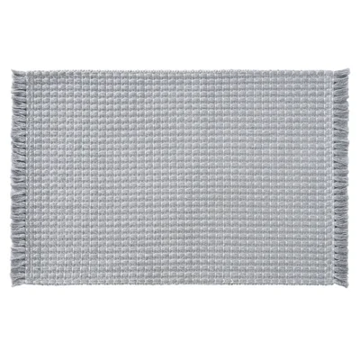 50*80cm Fransen gewebte Badematte saugfähig rutschfest Mikrofaser-Fußmatte für Dusche - Grau