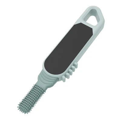 Escova de Silicone para os Pés com Cabeça Dupla e Lixa para Calos e Remoção de Pele Morta - Azul