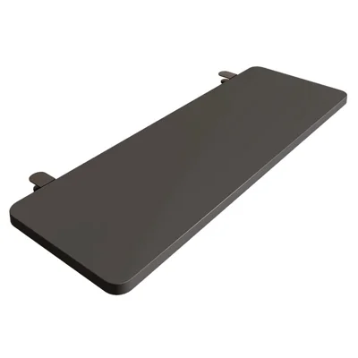 70x25cm Foldable Desk Extension Keyboard Tray Iron+Fiberboard Clamp-on Under Desk Shelf Keyboard Rack for Office Home - Black