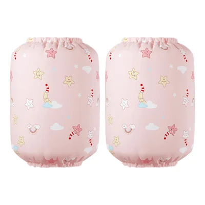 XRXT01 1 paire de manches de protection imperméables pour bébé - Kids Protector Sleeves pour manger, peindre - Lune et étoile rose / M