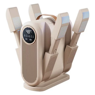 HX-6 Chauffe-chaussures 4 bras Séchage à température constante à 48°C Stérilisation UV Machine pliable pour séchage des chaussures à domicile, prise UE