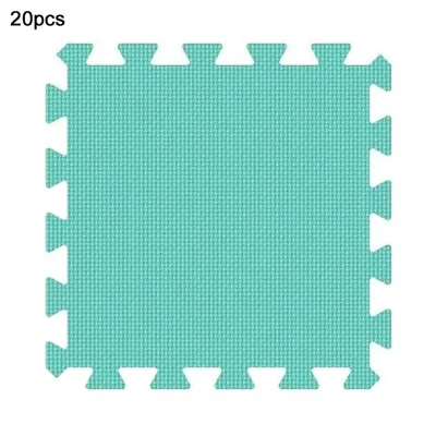 20 delar 30x30 cm 1 cm tjock skumleksmatta, länkade golvtillar, slipfria krypundervattningar för barn till sovrum - Grön