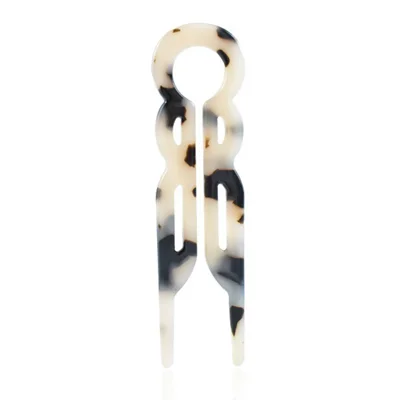 9cm U-Shaped Hair Comb Tortoiseshell Pattern Hair Pin Updo Hair Clip Hairpin for Women