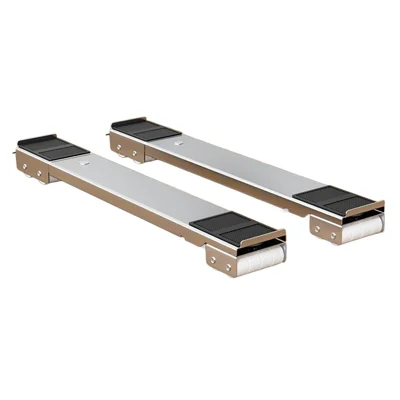 2 stuks verstelbare basis voor koelkast en wasmachine met 24 wielen, mobiele standaard met rem, meubelwielen, uitbreidbare roller verplaatser - Grijs / Zilver