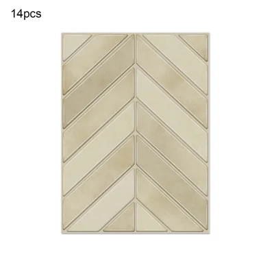 14Pcs 17x23x0,18cm Zelfklevende Wandtegels Stickers Zigzagpatroon Peel and Stick Wandtegels voor Keuken Badkamer - GST72