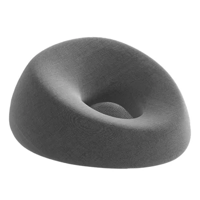 Almofada para Cama de Beleza 28x27x12 cm, Almofada de Espuma com Memória para Dormir de Barriga para Baixo, Design com Cavidade, para Massagem, Spa - Cinza