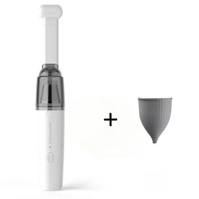 SY01-Q8 Handheld Vacuum Cleaner with Air Nozzle 50W Cordless Powerful Suction Dust Blower for Home Car Cleaning - White