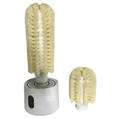 Electric Cup Brush USB-C Rechargeable Automatic Rotating Cleaning Brush for Water Bottle - White