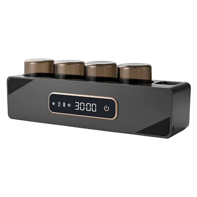 RA-622 Smart UVC Sterilizer Toothbrush Holder Wall-Mounted Digital Display Automatic Dry Organizer Rack - Dark Grey