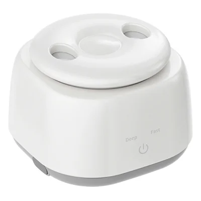 RA-961 250 ml UV-ultrasone reiniger 48 kHz dubbele snelheid diepe en snelle reinigingsmachine voor sieraden, kunstgebit, tandenborstel - Wit / EU-stekker